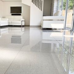 Royale Light Grey Polished Porcelain - 600x600mm Open plan living