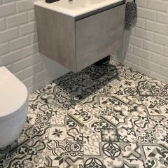 Genoa Grey Patterned Tiles - Cutomer project
