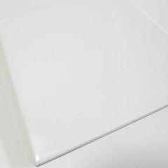 Gloss white ceramic wall tile 200x200mm