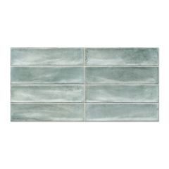 Jarva green brick effect ceramic wall tile swatch-suitable for kitchen and bathroom walls