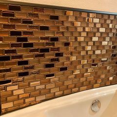 Luxe Copper & Bronze mosaic tiles  - Customer Project1.